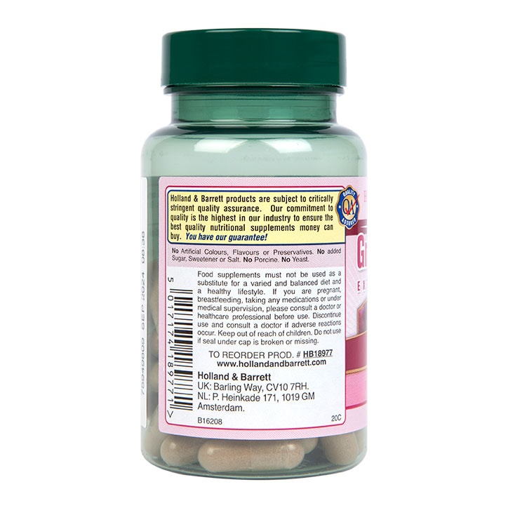 Holland & Barrett Double Strength Grapeseed Extract 100mg 50 Capsules